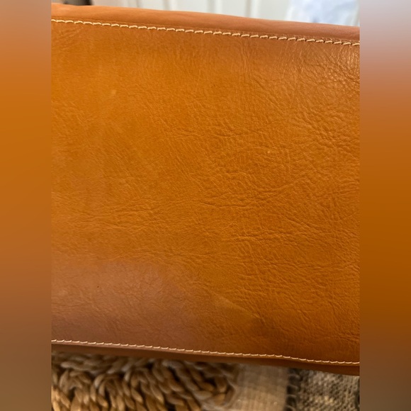 CAVALCANTI  Burnished Italian Leather Satchel Crossbody Tote Bag NEW - Picture 8 of 11